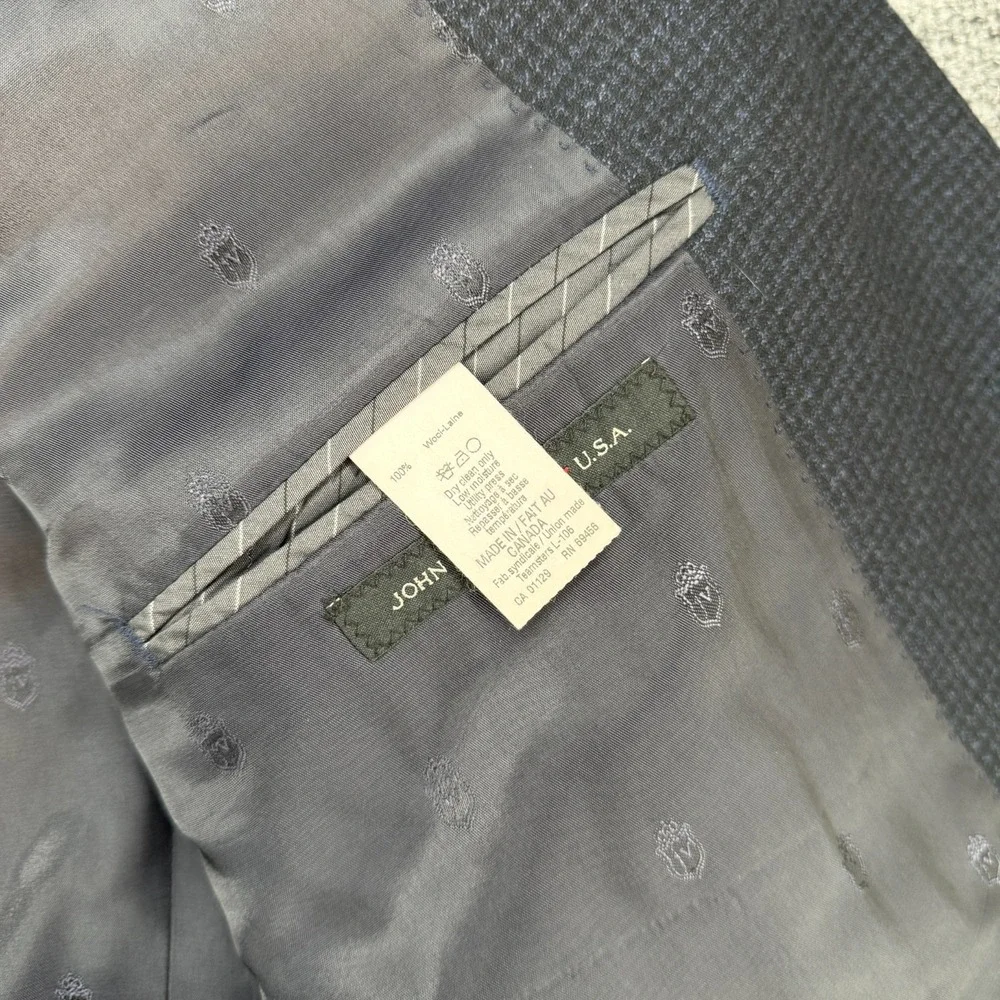 John Varvatos Blazer Mens 48R Made In Italy 100% Wool Jacket Tag 48R